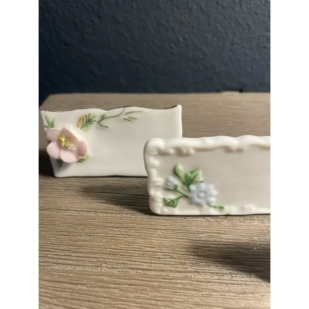 Vintage Shafford Design porcelain place card holder set of 6, Item No. 224